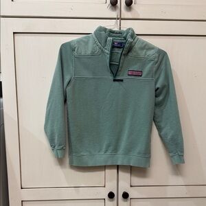 Vineyard Vines Kids Seafoam Green Pullover Jacket